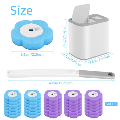 18/36Pcs Toilet Brush With Disposable