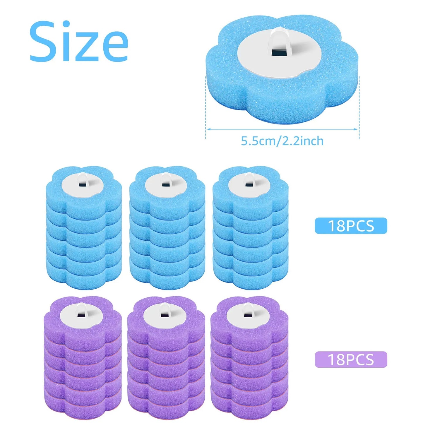 18/36Pcs Toilet Brush With Disposable