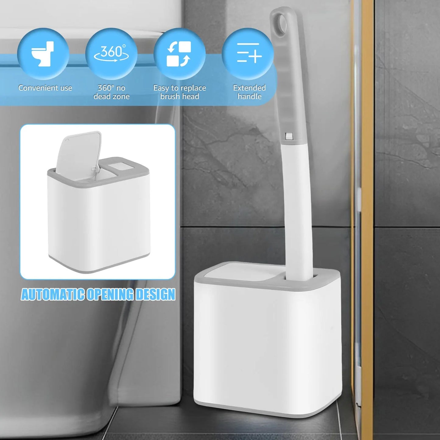 18/36Pcs Toilet Brush With Disposable